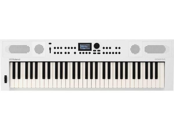 Roland GO:KEYS 5 White, 61 taster, Knapper, Rotasjon, lysbildeviser, USB/Bluetooth, 950 mm, 286 mm, 87 mm