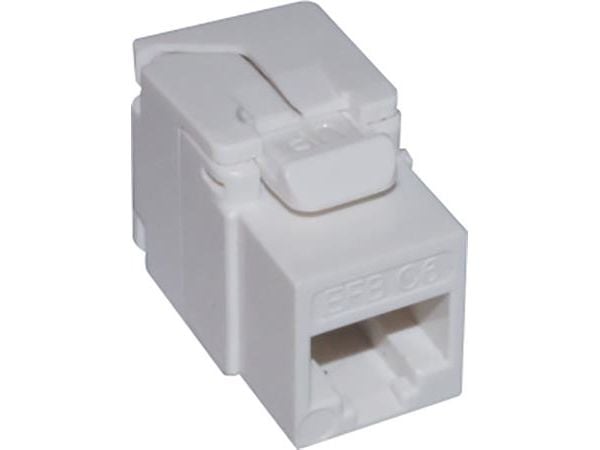 Konnektor kat 6 UTP keystone, tool-less, pakke med 100 stk., farve: hvid - (100 stk.)