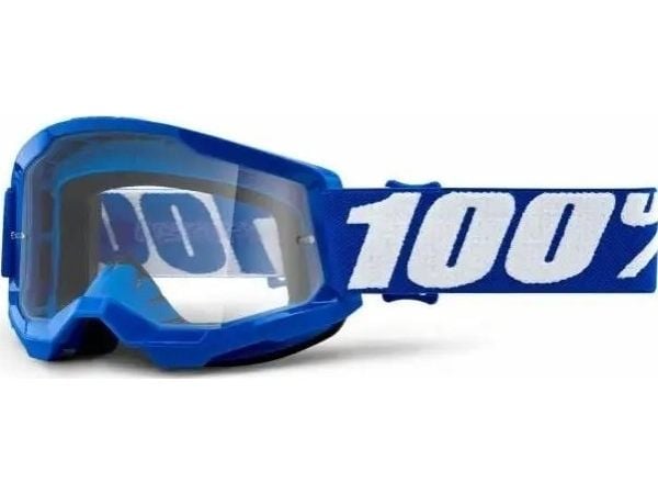 100 % beskyttelsesbriller 100 % STRATA 2 JUNIOR BLÅ (klar anti-tåkelinse, LT 88 %-92 %) (NY) 100 % beskyttelsesbriller 100 % STRATA 2 JUNIOR BLÅ (klar anti-tåkelinse, LT 88 %-92 %) (NY)