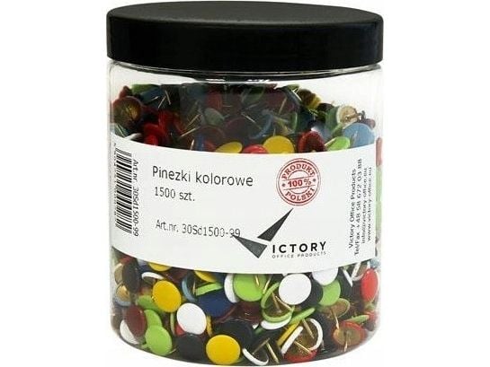 Victory Toimistotuote VICTORY OFFICE MÄNTYKUPIT MIX COLOUR 1500 PAKKAUS LARGE (suuri)