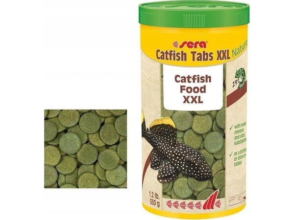 Sera Catfish Tabs Nature XXL 1.000 ml, tab. - foder till bottenfisk och malfisk
