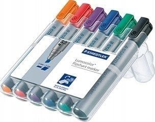 Staedtler 356 B WP6, 6 kpl, Sininen, Vihreä, Oranssi, Punainen, Violetti, Harmaa, Polypropeeni (PP), 2 mm, 5 mm