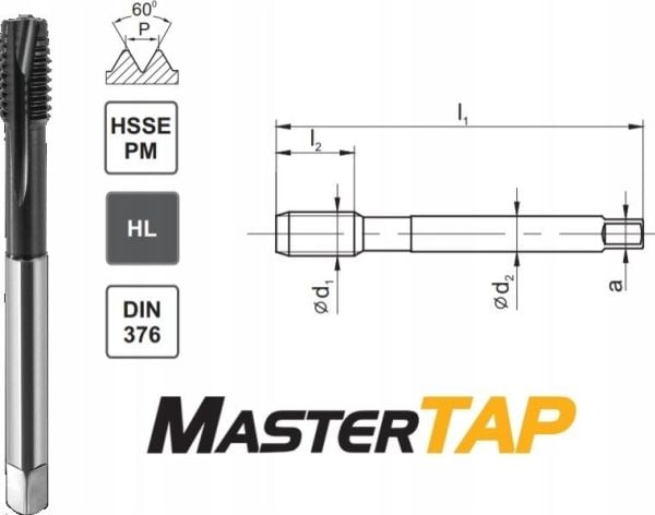 Kierre M16x1,5 DIN-374B (6H) HSSE-PM HL MASTERTAP