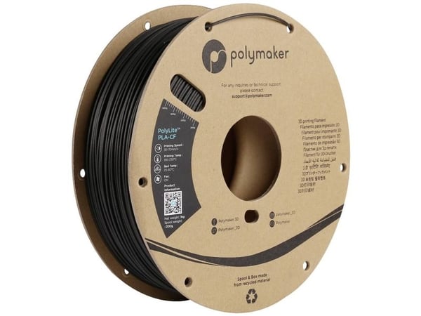 Polymaker PA10001 3D-printmaterial Polyactic acid (PLA) svart 1 kg (PA10001)