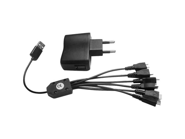 Albrecht nätaggregat – 6-fack USB-laddkabel för ATR 100/200/TelMe/Multicom 29930 (29930)