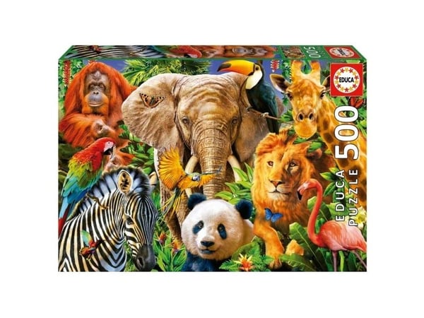 Educa 500 Wild Animal Collage