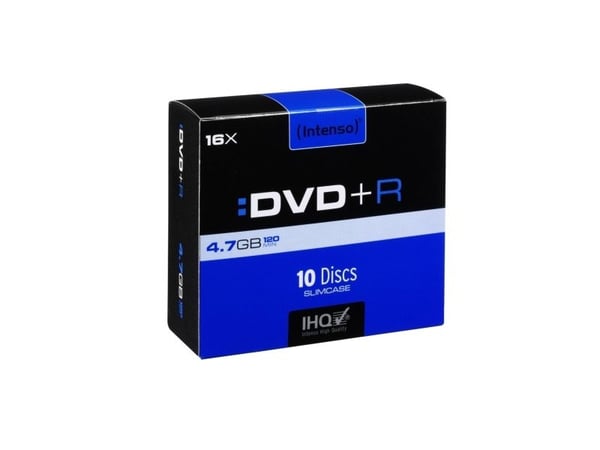 Intenso - 10 x DVD+R - 4.7 GB 16x - smalt cover