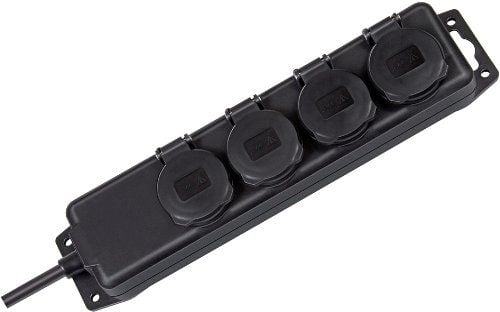 Brennenstuhl BN-1159960, 4 AC-pistorasia(a), 230 V, Musta, 2 m, 340 mm, 105 mm