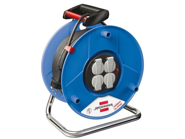 Brennenstuhl BN-HASP03, 50 m, 4 AC stikkontakt(er), Plast, Sort, Blå, Sort, Blå, Sort