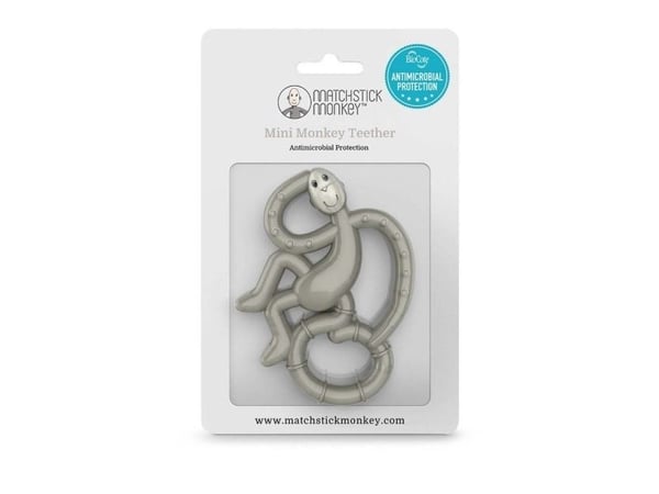 Matchstick Monkey Mini Monkey Teether Grey
