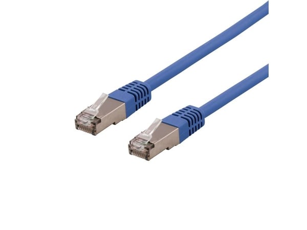 DELTACO STP-60BAU - Koblingskabel - RJ-45 (hann) til RJ-45 (hann) - U/FTP - CAT 6a - halogenfri, formstøpt - blå