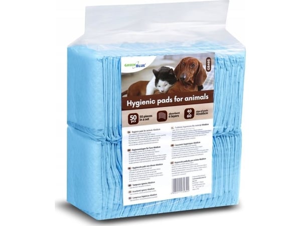 GreenBlue hygieneunderlag/matter for dyr 40x60 cm, 50 stk. (GB495)