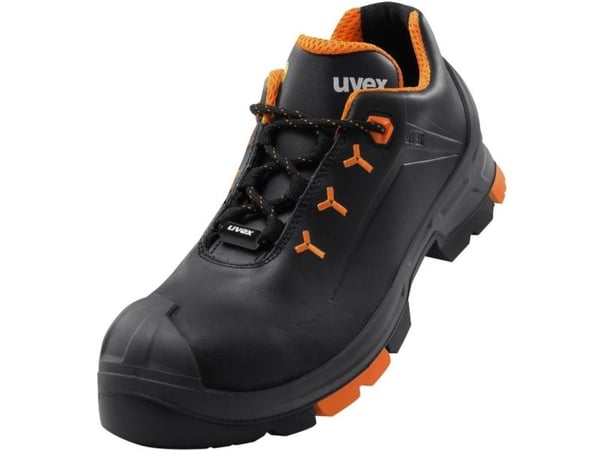 Uvex 65022, Unisex, Voksen, Vernesko, Oransje, Sort, ESD, S3, SRC, Hurtigsnører
