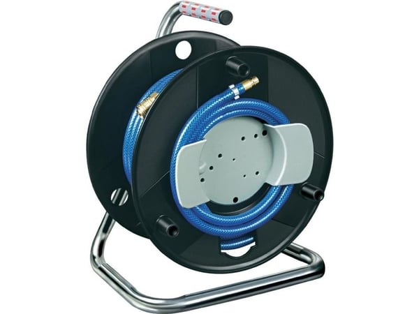 Brennenstuhl 1127020, Bakkestativ Slangehjul, Manuell, Funksjonell, Sort, Plast, Stål, Frittstående