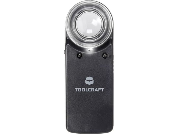 TOOLCRAFT 1303080 Handlup med LED-belysning Forstørrelsesfaktor: 15 x Linsestørrelse: (Ø) 20 mm