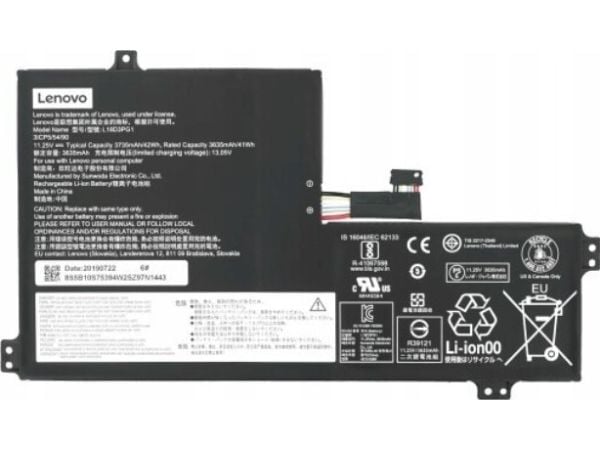 42Wh batteri för Lenovo-bärbara datorer, 11,25V, 3 celler