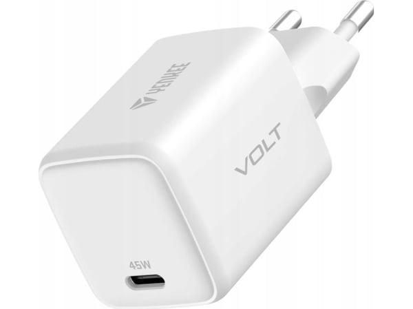 Yenkee lader USB C 45W 3A Strømforsyning 3.0 QC3.0 nettverkslader Hvit