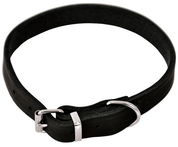 Dogman Läderhalsband Lina Ställbart Svart 22x55cm 55cm