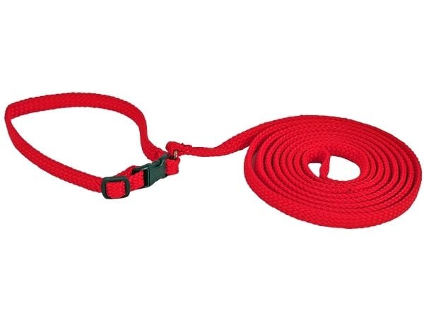 Alac Hundhalsband+hundkoppel Röd 170cm