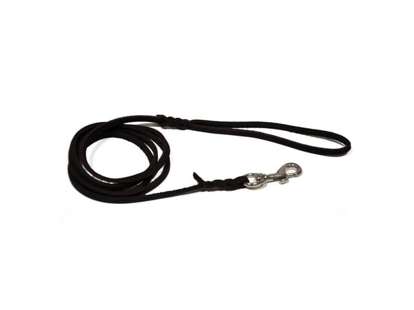 DOGMAN Leash skinn 6mmx180cm sort 180cm