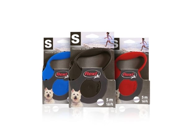 Flexi Standart, Hund, Tilbaketrekkelig, Rød, Teip, 15 kg, Monokromatisk