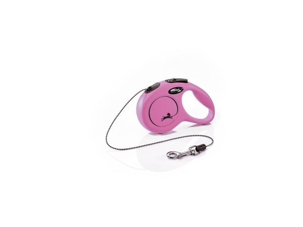 Flexi New CLASSIC, Hund, Tilbaketrekkelig, Rosa, Ledning, 20 kg, 5 m