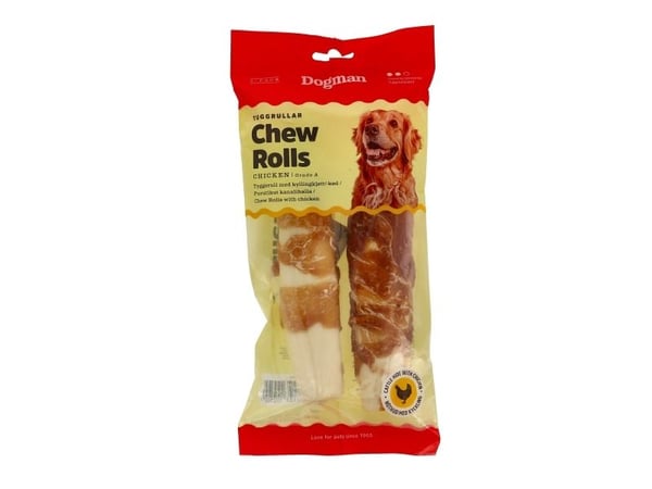 DOGMAN Chew roll kanan kanssa 2-pakkaus