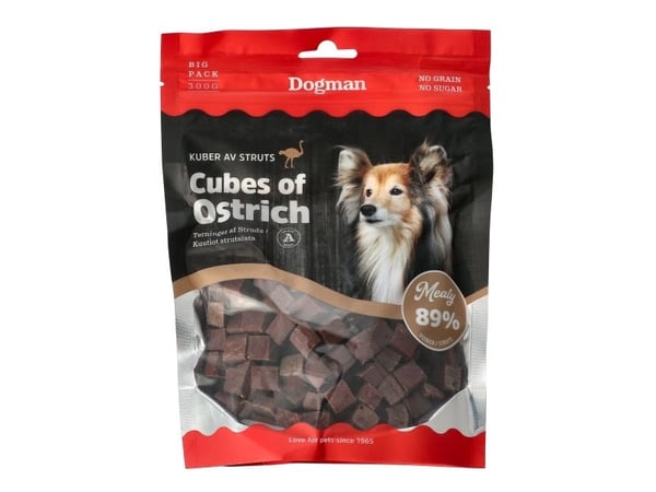 Dogman Meaty Kuber Av Struts Hundgodis 300g