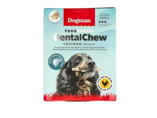 DOGMAN Stoff Dental med kylling S 28p 12,5cm