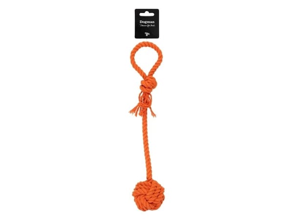 DOGMAN Lelu pallo/köysi oranssi 6/35cm