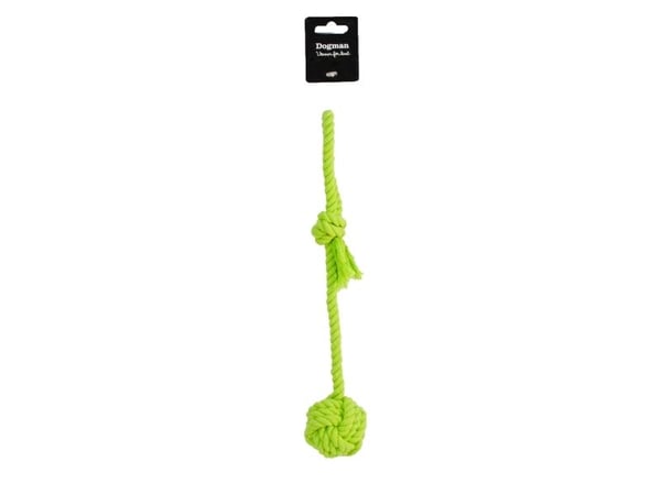 DOGMAN Lelu pallo/köysi vihreä 6/35cm