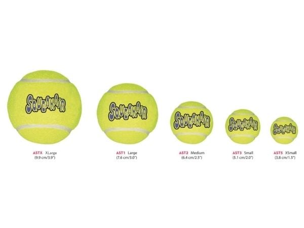 Kong Airdog squeaker tennisball XS 4 cm. 3 pakker