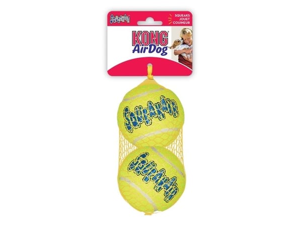 Kong Leksak Squeakair Ball 2p Gul L 8cm