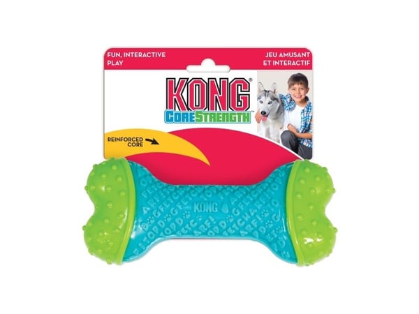 Kong Leksak Corestrength Bone Turkos M/l 18cm