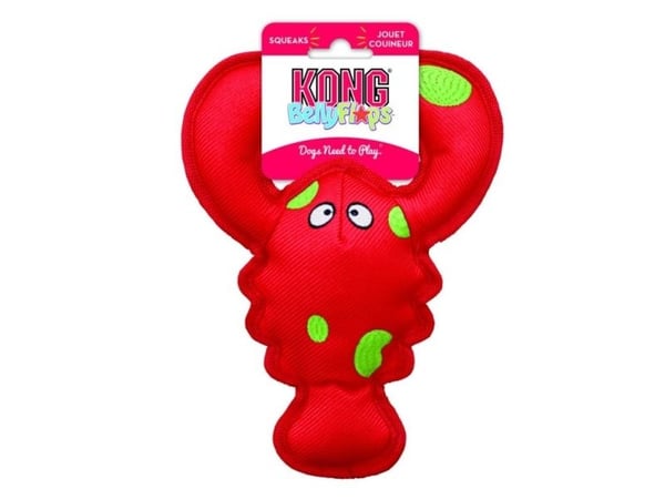 Kong Leksak Belly Flops Lobster Röd M 28cm