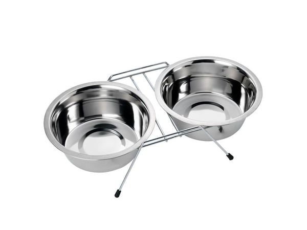 Dogman Matbar 2 Skålar Rostfri Metall 2x800ml 16cm
