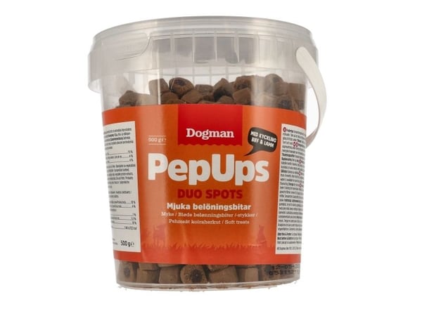 Dogman Pepups Duo Spots 3-smak Hundgodis 500g