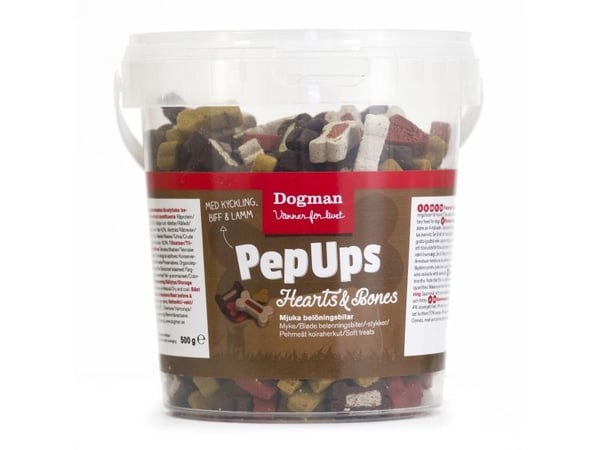 DOGMAN Pep Ups Hearts o Bones mix500g