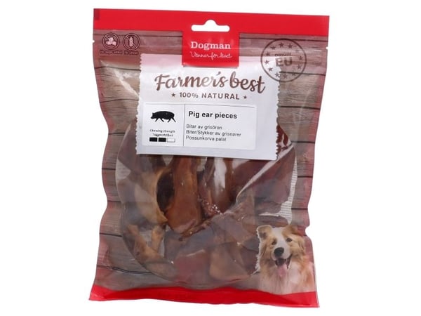 Dogman Farmers Best Bitar Av Torkat Grisöra 250g