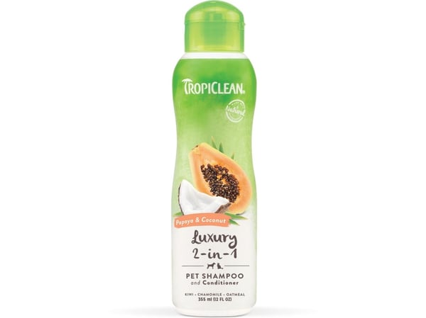 TropiClean Shampoo Luxury 2-in-1 Papaya Coconut 355ml