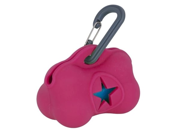 Dogman Bajspåsehållare Soft Silikon Rosa 8,5cm