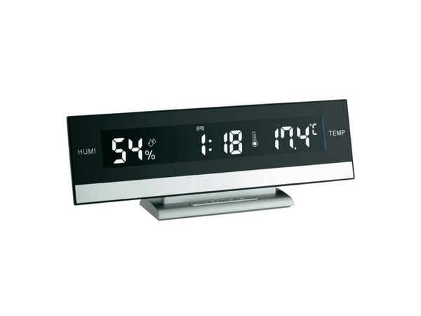 TFA-Dostmann 60.2011, Digital vekkerklokke, Sort, Sølv, LED, AAA, 245 mm, 88 mm