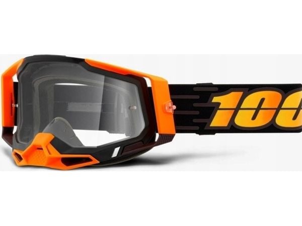 100% glasögon 100% RACECRAFT 2 COSTUME 2 (genomskinligt anti-dimsglas, LT 88%-92% + 10 band) (NY)