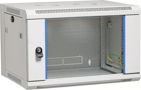 EFB Elektronik 691706FGR.1, Veggmonterbar hylle, 6U, 60 kg, Nøkkellås, Grå