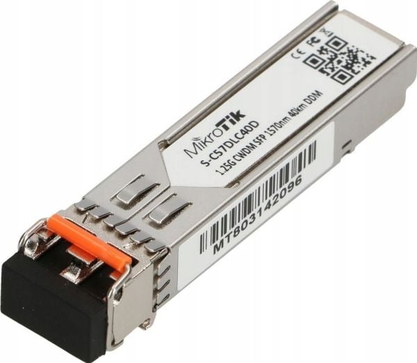 MikroTik S-C57DLC40D - SFP (mini-GBIC) transceivermodul - 1000Base-CWDM - LC-enkeltmodus - opp til 40 km - 1570 nm