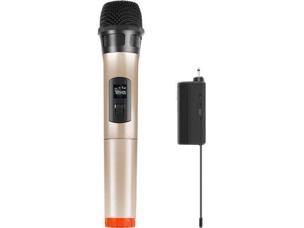 Mikrofoni Puluz Langaton UHF dynaaminen mikrofoni PULUZ PU628J 3.5mm (kultainen)
