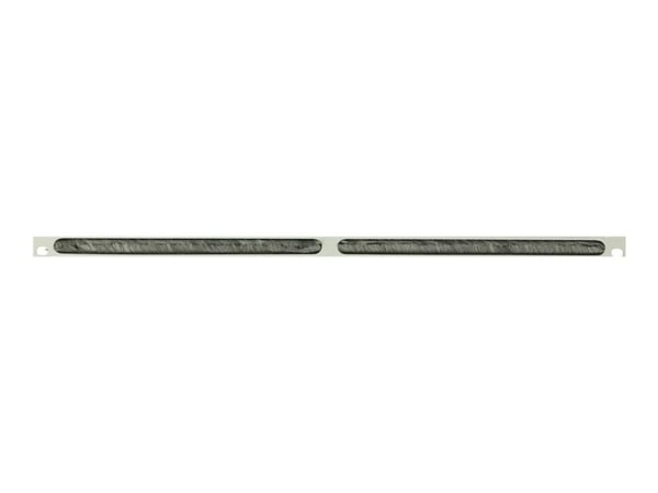 Lanview by Logon - Stativbørstepanel - L bent - hvit, RAL 7035 - 0.5U - 19"