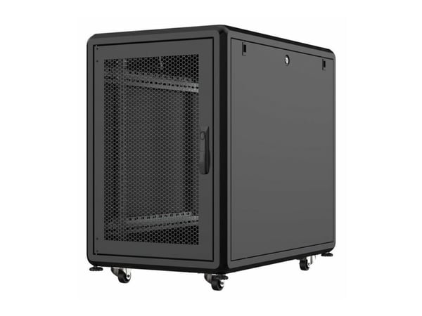 Lanview by Logon - Rack skåp - 600 x 1000 mm, server line - fristående - svart, RAL 9005 - 19"