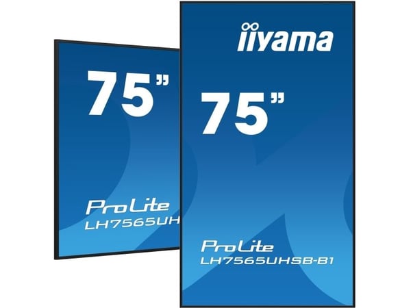 iiyama ProLite LH7565UHSB-B1 - 75" Diagonalklasse (74.5" synlig) LED-bakgrunnsbelyst LCD-skjerm - intelligent skilting - Android - 4K UHD (2160p) 3...