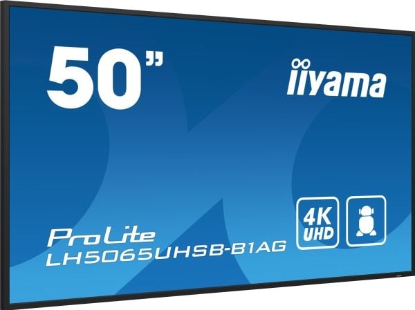 iiyama ProLite LH5065UHSB-B1AG - 50" Diagonalklasse LED-bakgrunnsbelyst LCD-skjerm - intelligent skilting - Android - 4K UHD (2160p) 3840 x 2160 - ...